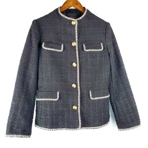 Ann Taylor Black Tweed Jacket